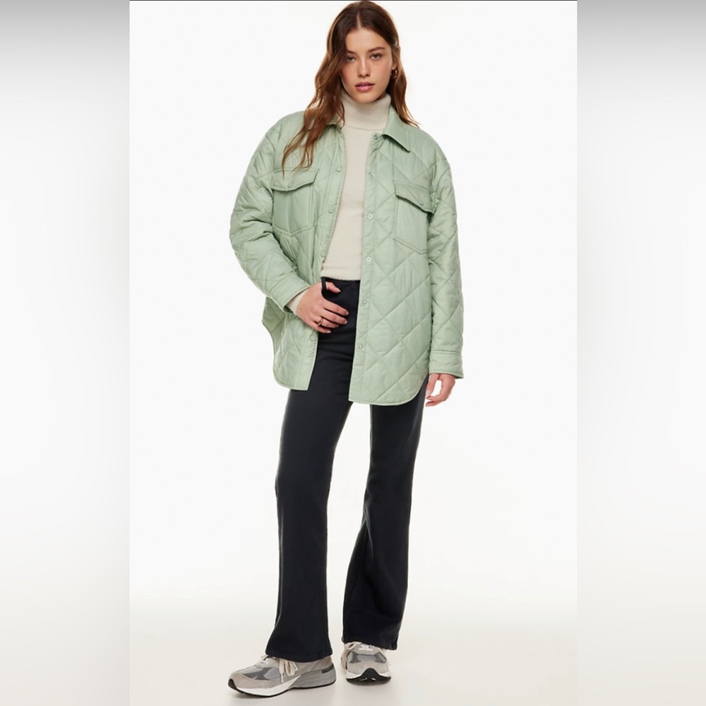 The Ganna - Wilfred Aritzia Sage Green Insulated Shirt Jacket